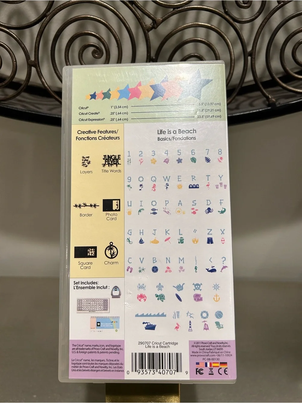 Cricut Life is a Beach Cartridge — teal, yellow, red, pink, blue, purple